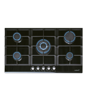 CATA | LCI 9041 BK | Hob | Gas on glass | Number of burners/cooking zones 5 | Rotary knobs | Black