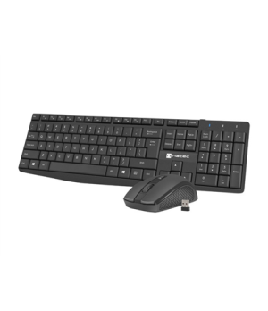 Natec | Keyboard and Mouse | Squid 2in1 Bundle | Keyboard and Mouse Set | Wireless | US | Black | Wireless connection