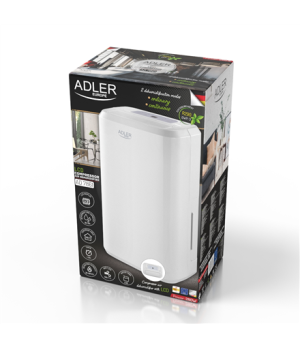 Adler | Compressor Air Dehumidifier | AD 7861 | Power 280 W | Suitable for rooms up to 60 m³ | Water tank capacity 2 L | White