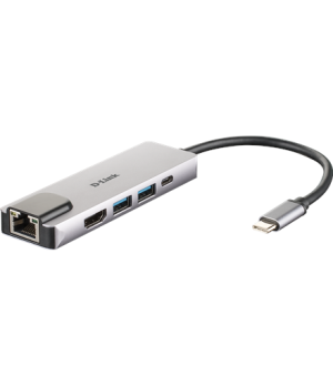 D-Link | 5-in-1 USB-C Hub with HDMI/Ethernet and Power Delivery | DUB-M520 | Warranty 24 month(s) | USB-C Hub