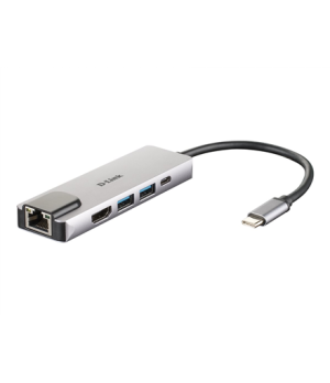 D-Link | 5-in-1 USB-C Hub with HDMI/Ethernet and Power Delivery | DUB-M520 | Warranty 24 month(s) | USB-C Hub