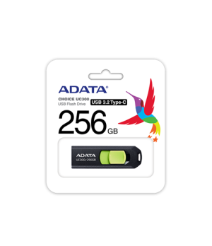 ADATA | FlashDrive | UC300 | 256 GB | USB 3.2 Gen 1 | Black/Green