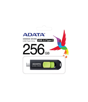 ADATA | FlashDrive | UC300 | 256 GB | USB 3.2 Gen 1 | Black/Green