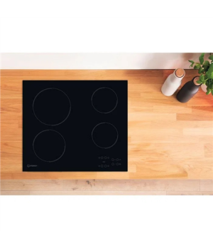 INDESIT | Hob | AAR 160 C | Vitroceramic | Number of burners/cooking zones 4 | Touch | Timer | Black