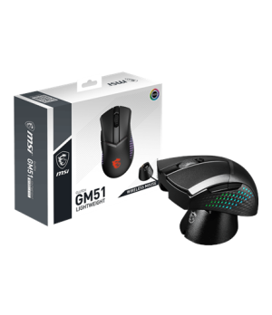 MSI | Lightweight Wireless Gaming Mouse | GM51 | Gaming Mouse | Wireless | 2.4GHz | Black