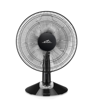 ETA | Zefir ETA160790010 | Table Fan | Black | Diameter 30 cm | Number of speeds 3 | Oscillation | 45 W | No