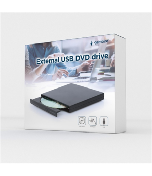 Gembird | External USB DVD drive | DVD-USB-04 | Interface USB 2.0 | DVD | CD read speed 24 x | CD write speed 24 x