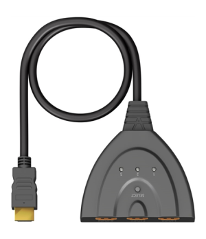 Goobay | HDMI Switch 3 to 1 (4K @ 30 Hz) | 58487 | Black | HDMI female | 3 HDMI female | 0.58 m