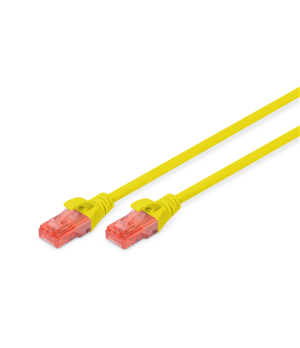 CAT 6 U-UTP | Patch cord | PVC AWG 26/7 | Yellow | 2 m | Modular RJ45 (8/8) plug