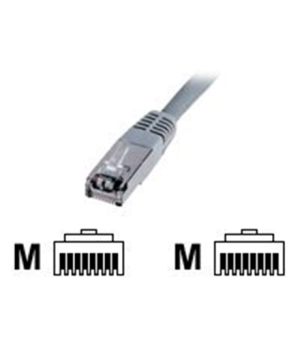 CAT 5e F-UTP | Patch cord | PVC AWG 26/7 | Grey | 3 m | Modular RJ45 (8/8) plug