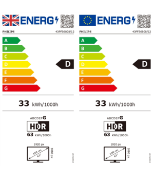 Philips | 43PFS6808/12 | 43" (108 cm) | Smart TV | FHD