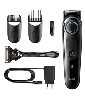 Braun Beard Trimmer with Precision dial and Gillette ProGlide razor BT3340 Cordless or corded Number of length steps 39 Black