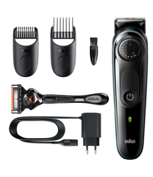 Braun Beard Trimmer with Precision dial and Gillette ProGlide razor 	BT5340 Cordless or corded Number of length steps 39 Black