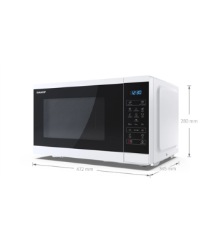 Sharp | Microwave Oven | YC-MS252AE-W | Free standing | 25 L | 900 W | White