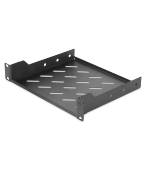 Digitus | 1U fixed shelf | DN-10-TRAY-2-B | Black | Perfect for storage of components which are not 254 mm (10") suitable. Slim 