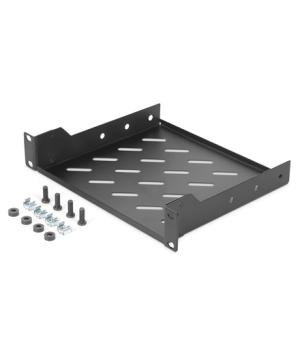 Digitus | 1U fixed shelf | DN-10-TRAY-2-B | Black | Perfect for storage of components which are not 254 mm (10") suitable. Slim 