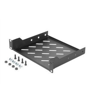 Digitus | 1U fixed shelf | DN-10-TRAY-2-B | Black | Perfect for storage of components which are not 254 mm (10") suitable. Slim 