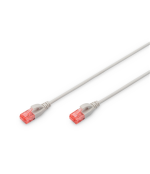 CAT 6 U-UTP  Slim patch cord | Patch cord | Transparent red coloured connector for easy identification of Category 6 (250 MHz). 