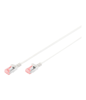 CAT 6 U-UTP  Slim patch cord | Patch cord | Transparent red coloured connector for easy identification of Category 6 (250 MHz). 