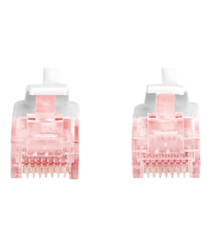 CAT 6 U-UTP  Slim patch cord | Patch cord | Transparent red coloured connector for easy identification of Category 6 (250 MHz). 