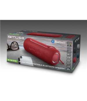 Muse | M-780 BTR | Speaker Splash Proof | Waterproof | Bluetooth | Red | Portable | Wireless connection