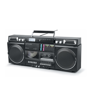 Muse | Ghetto Blasters | M-380 GB | AUX in | Bluetooth | Cassette deck | CD player | Black