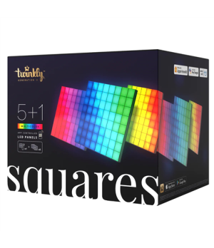 Twinkly|Squares Smart LED Panels Starter Kit (6 panels)|RGB – 16M+ colors