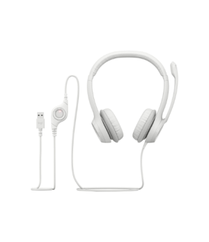 Logitech | USB Computer Headset | H390 | Wired | Over-Ear | Microphone | Noise canceling | Off-white