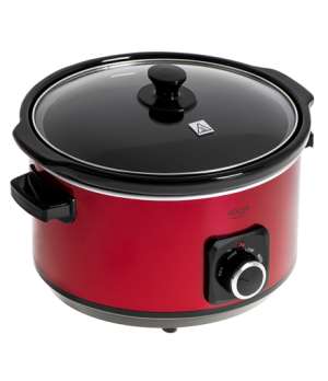 Adler | Slow cooker | AD 6413r | 290 W | 5.8 L | Number of programs 3 | Red