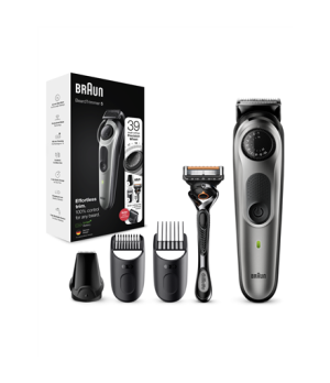 Braun | Beard Trimmer | BT5360 | Cordless and corded | Number of length steps 39 | Black/Silver