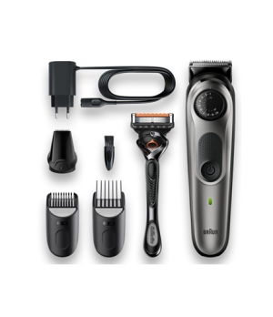 Braun | Beard Trimmer | BT5360 | Cordless and corded | Number of length steps 39 | Black/Silver