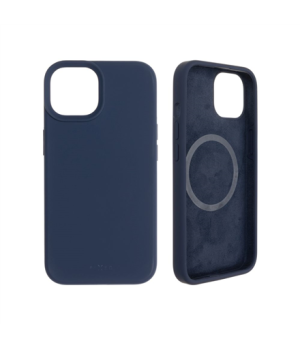 Fixed | MagFlow with MagSafe support | Back cover | Apple | iPhone 14 | Liquid silicon | Blue