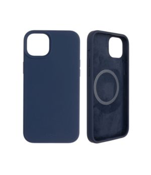 Fixed | MagFlow with MagSafe support | Back cover | Apple | iPhone 14 Plus | Liquid silicon | Blue