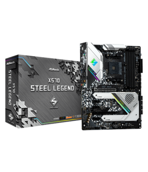 ASRock | X570 Steel Legend | Processor family AMD | Processor socket AM4 | DDR4 DIMM | Memory slots 4 | Supported hard disk driv