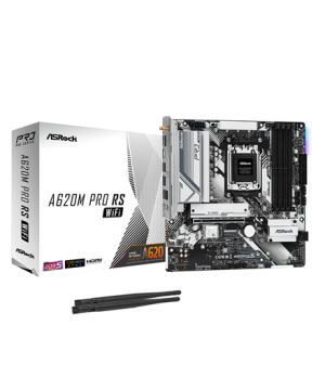 ASRock | A620M Pro RS WiFi | Processor family AMD | Processor socket AM5 | DDR5 DIMM | Memory slots 4 | Supported hard disk driv