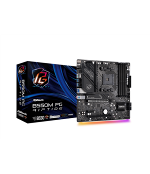 ASRock | B550M PG Riptide | Processor family AMD | Processor socket AM4 | DDR4 DIMM | Memory slots 4 | Supported hard disk drive