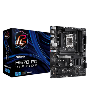 ASRock | H670 PG Riptide | Processor family Intel | Processor socket LGA1700 | DDR4 DIMM | Memory slots 4 | Supported hard disk 