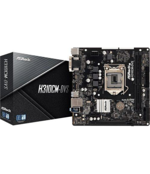 ASRock | H310CM-DVS | Processor family Intel | Processor socket LGA1151 | DDR4 DIMM | Memory slots 2 | Supported hard disk drive