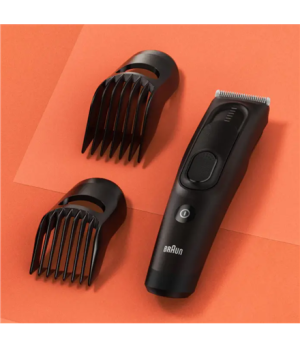 Braun | HC5330 | Hair Clipper Series 5 | Cordless or corded | Number of length steps 17 | Matte Black