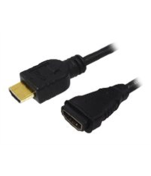 Logilink | HDMI Cable Type A Male - HDMI Type A Female | Black | HDMI Type A Female | HDMI Type A Male | HDMI to HDMI | 2 m