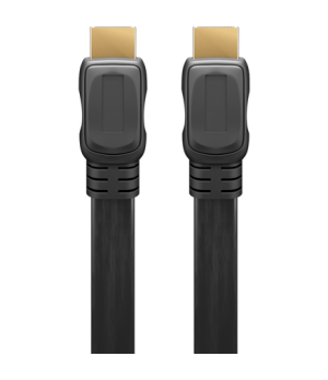 Goobay | High Speed HDMI Flat Cable with Ethernet | Black | HDMI male (type A) | HDMI (type A) | HDMI to HDMI | 2 m