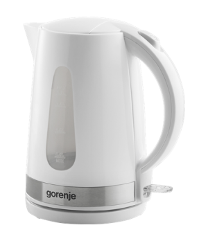 Gorenje | Kettle | K17WE | Electric | 2200 W | 1.7 L | Plastic + metal | 360° rotational base | White