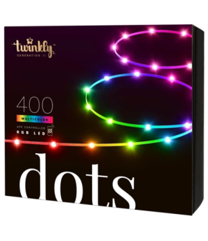 Twinkly Dots Smart LED Lights 400 RGB (Multicolor), 20m, Transparent wire | Twinkly | Dots Smart LED Lights 400 RGB (Multicolor)