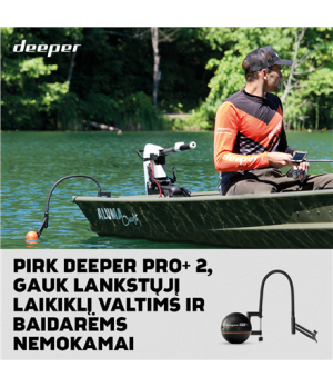 Deeper Smart Sonar PRO+2 with Flexy Arm 2 Sonar Black