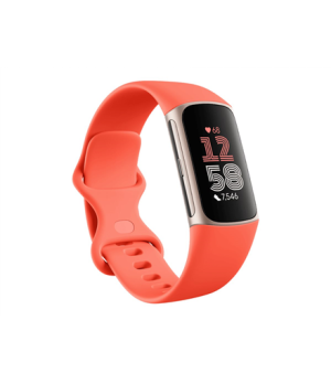 Charge 6 | Fitness tracker | NFC | Band - Coral Case - Champagne Gold Aluminium