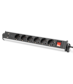 Digitus | Office Power Strip | DA-70624 | Silver/Black