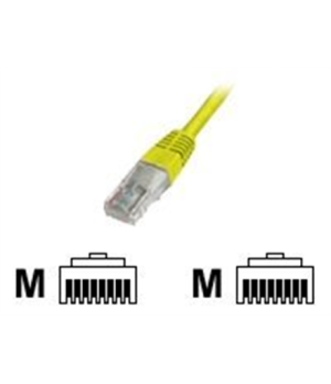 CAT 5e U-UTP | Patch cord | PVC AWG 26/7 | Yellow | 1 m | Modular RJ45 (8/8) plug