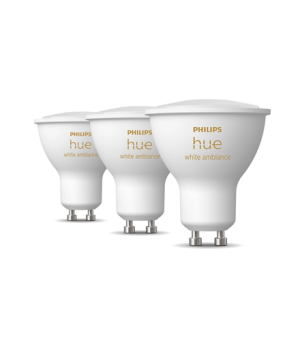 Philips Hue | WA 5W GU10 3pcs pack | GU10 | 5 W | Warm to cool white 2200-6500K | Bluetooth and Zigbee