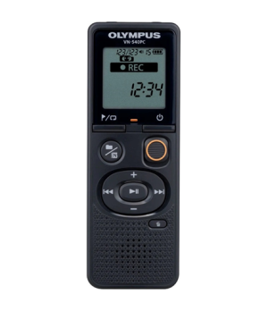 Olympus | Digital Voice Recorder (OM Branded) | VN-540PC | Black | Segment display 1.39' | WMA