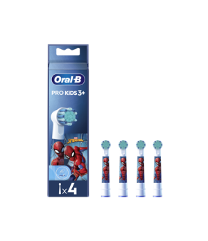 Oral-B Replacement Toothbrush Heads | EB10 4 refill Spiderman | Heads | For kids | Number of brush heads included 4